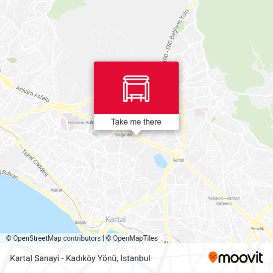 Kartal Sanayi - Kadıköy Yönü map