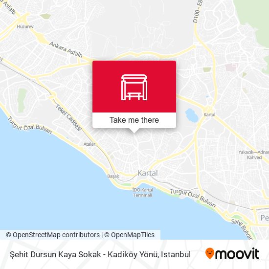 Şehit Dursun Kaya Sokak - Kadiköy Yönü map