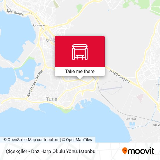 Çiçekçiler - Dnz.Harp Okulu Yönü map