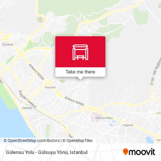 Gülensu Yolu - Gülsuyu Yönü map