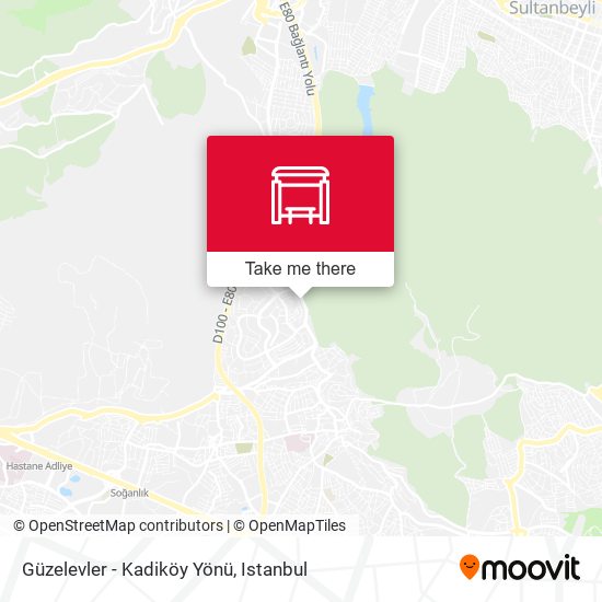 Güzelevler - Kadiköy Yönü map