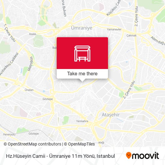 Hz.Hüseyin Camii - Ümraniye 11m Yönü map