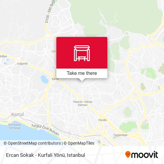Ercan Sokak - Kurfali Yönü map
