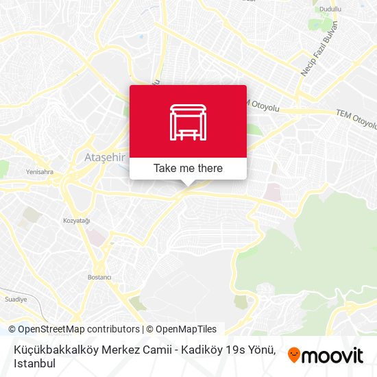 Küçükbakkalköy Merkez Camii - Kadiköy 19s Yönü map