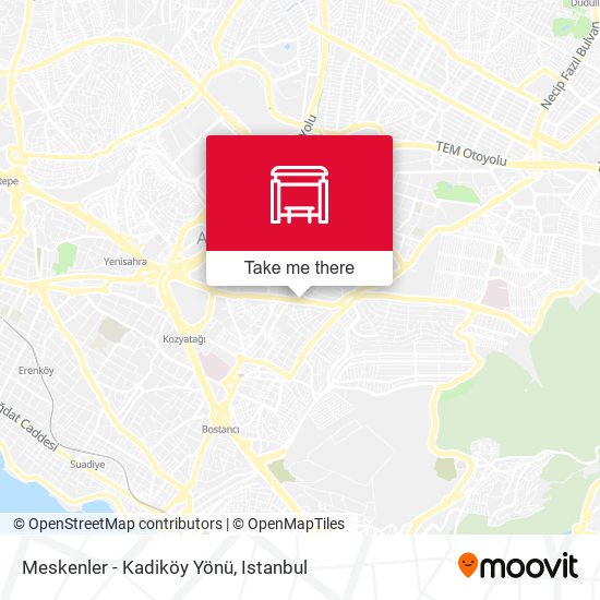 Meskenler - Kadiköy Yönü map