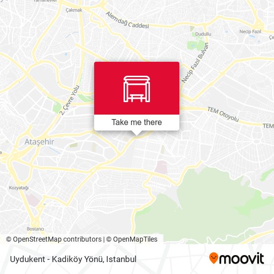 Uydukent - Kadiköy Yönü map