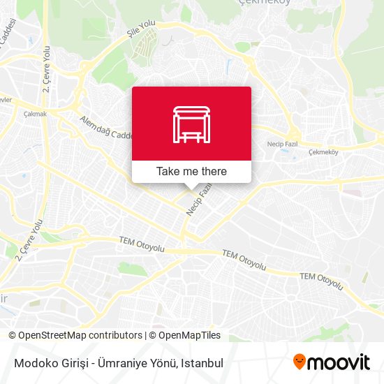 Modoko Girişi - Ümraniye Yönü map