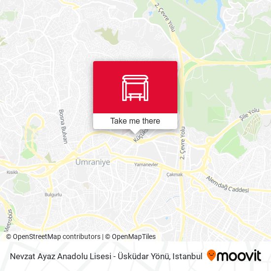 Nevzat Ayaz Anadolu Lisesi - Üsküdar Yönü map