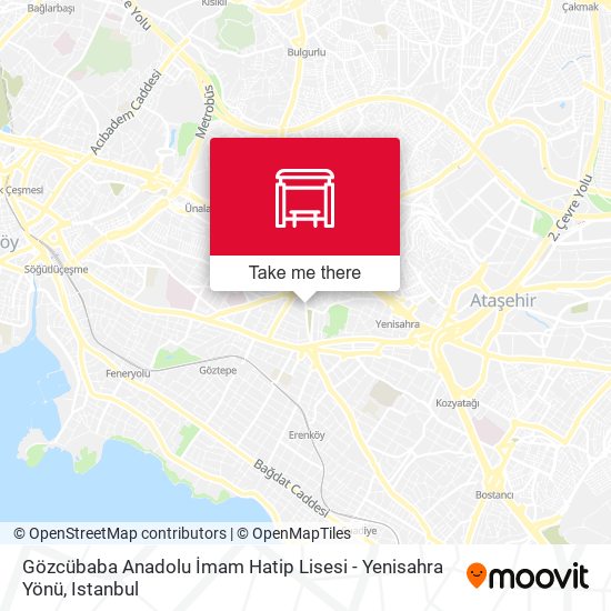 Gözcübaba Anadolu İmam Hatip Lisesi - Yenisahra Yönü map