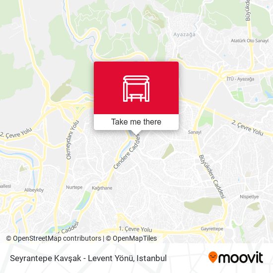 Seyrantepe Kavşak - Levent Yönü map