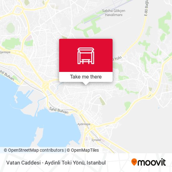 Vatan Caddesi - Aydinli Toki Yönü map