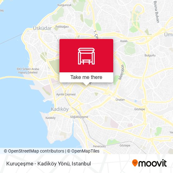 Kuruçeşme - Kadiköy Yönü map