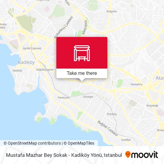 Mustafa Mazhar Bey Sokak - Kadiköy Yönü map