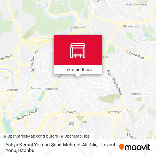 Yahya Kemal Yokuşu-Şehit Mehmet Ali Kiliç - Levent Yönü map
