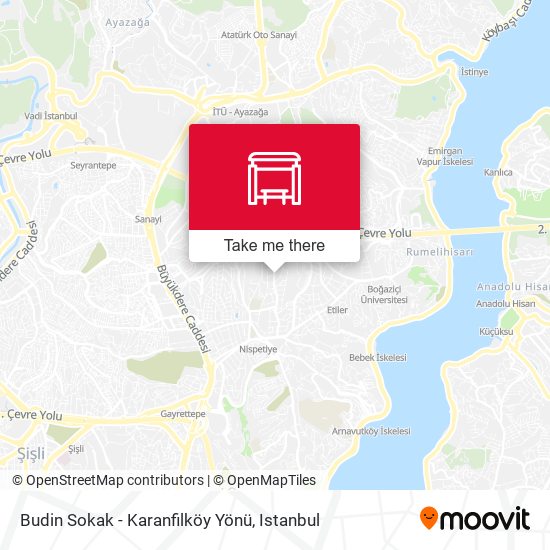 Budin Sokak - Karanfilköy Yönü map