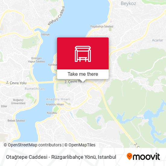 Otağtepe Caddesi - Rüzgarlibahçe Yönü map