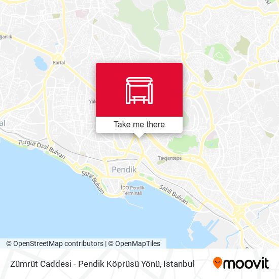 Zümrüt Caddesi - Pendik Köprüsü Yönü map