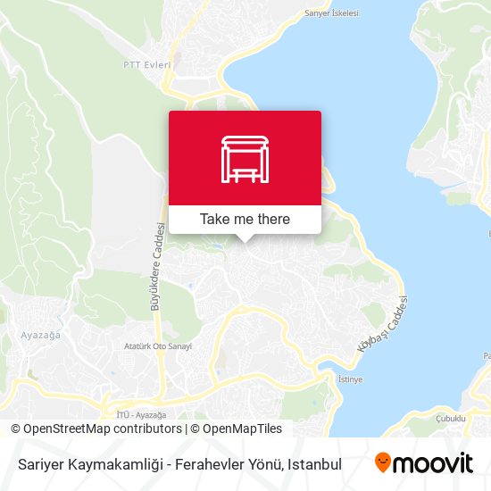 Sariyer Kaymakamliği - Ferahevler Yönü map
