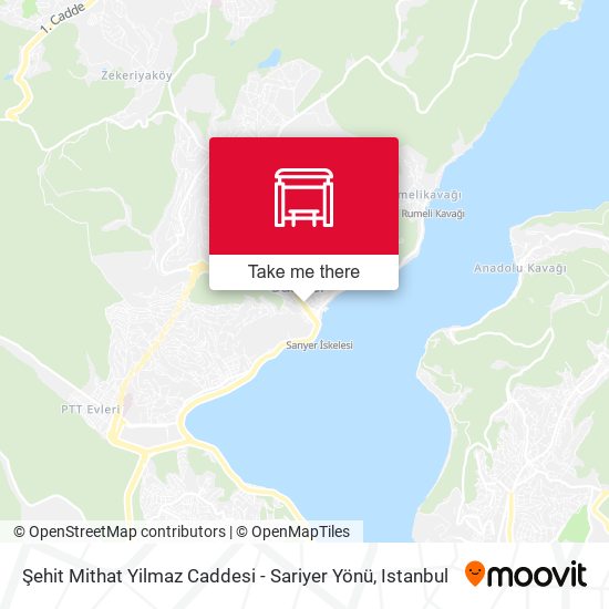 Şehit Mithat Yilmaz Caddesi - Sariyer Yönü map