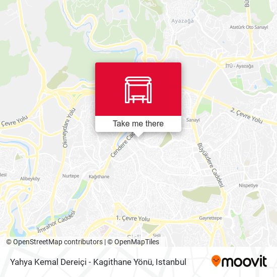 Yahya Kemal Dereiçi - Kagithane Yönü map