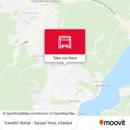 Kandilci Sokak - Sariyer Yönü map