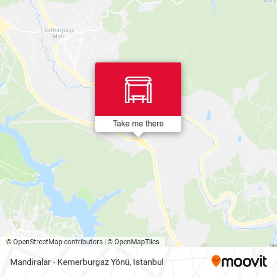 Mandiralar - Kemerburgaz Yönü map