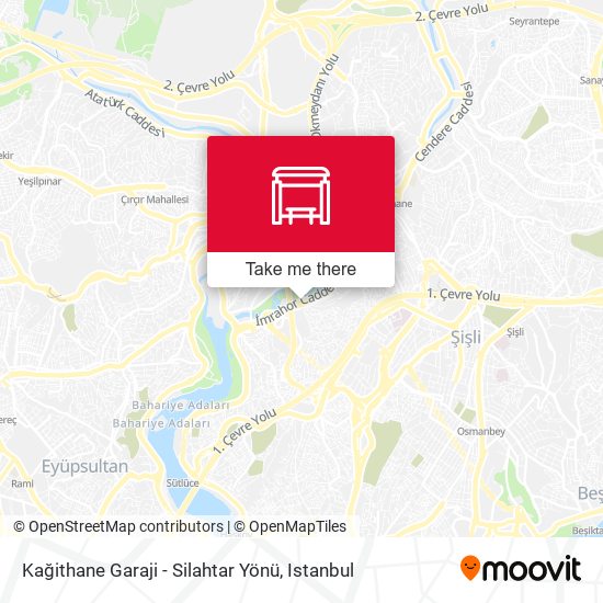 Kağithane Garaji - Silahtar Yönü map