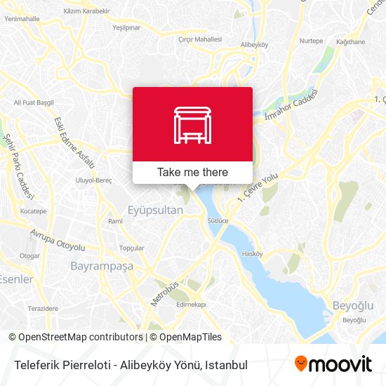 Teleferik Pierreloti  - Alibeyköy Yönü map