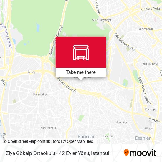 Ziya Gökalp Ortaokulu - 42 Evler Yönü map