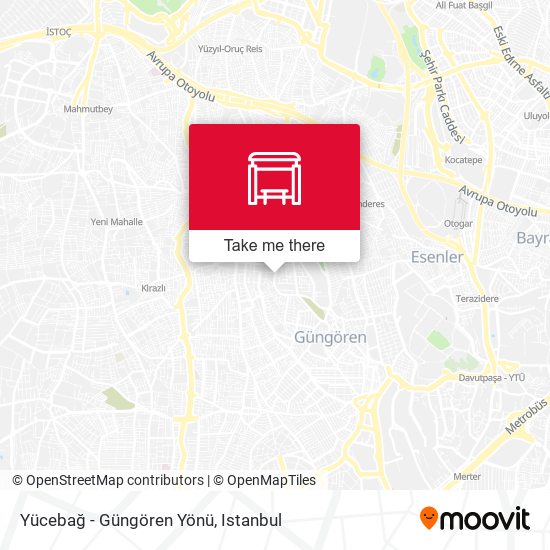 Yücebağ - Güngören Yönü map