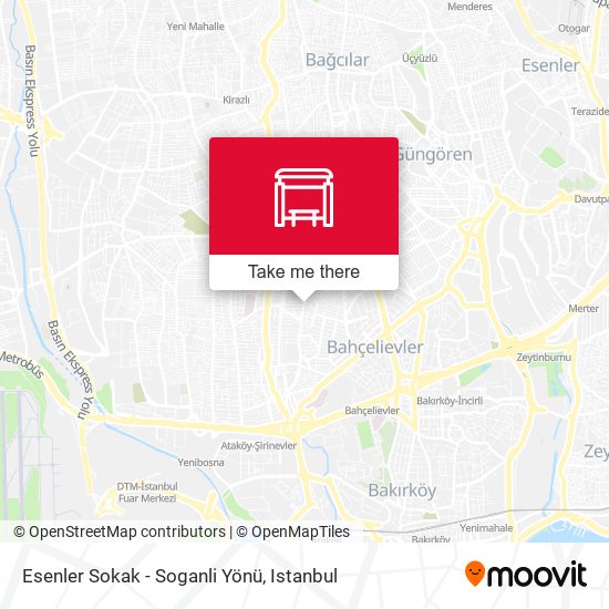 Esenler Sokak - Soganli Yönü map