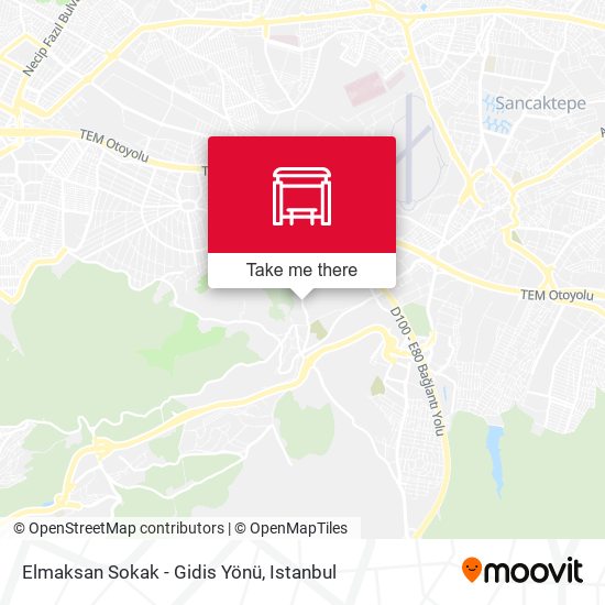 Elmaksan Sokak - Gidis Yönü map