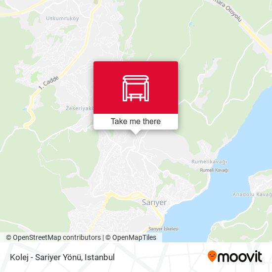 Kolej - Sariyer Yönü map