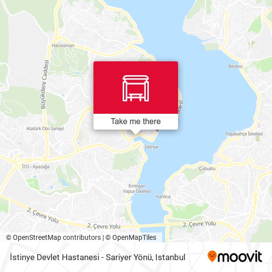 İstinye Devlet Hastanesi  - Sariyer Yönü map