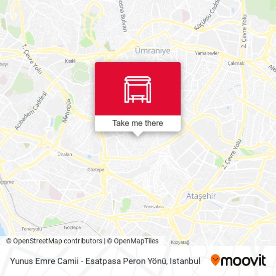 Yunus Emre Camii - Esatpasa Peron Yönü map