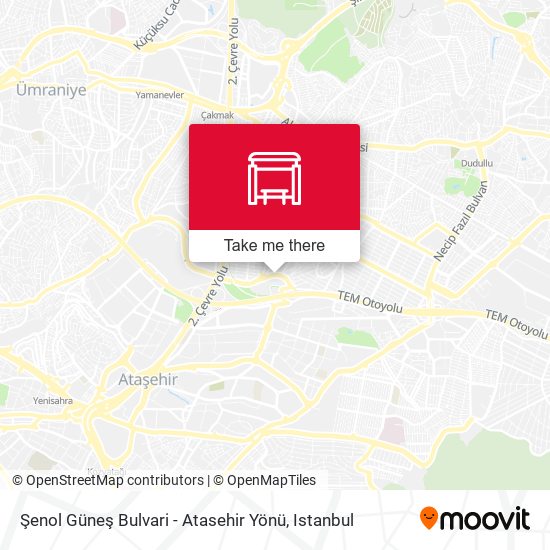 Şenol Güneş Bulvari - Atasehir Yönü map