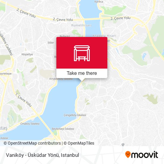 Vaniköy - Üsküdar Yönü map