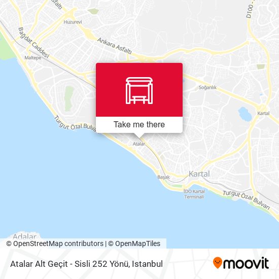 Atalar Alt Geçit - Sisli  252 Yönü map