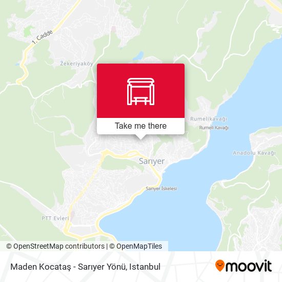 Maden Kocataş - Sarıyer Yönü map