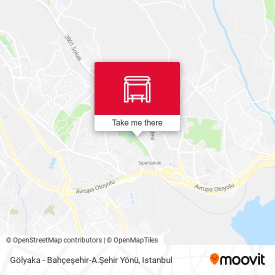 Gölyaka - Bahçeşehir-A.Şehir Yönü map