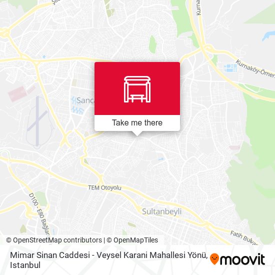 Mimar Sinan Caddesi - Veysel Karani Mahallesi Yönü map