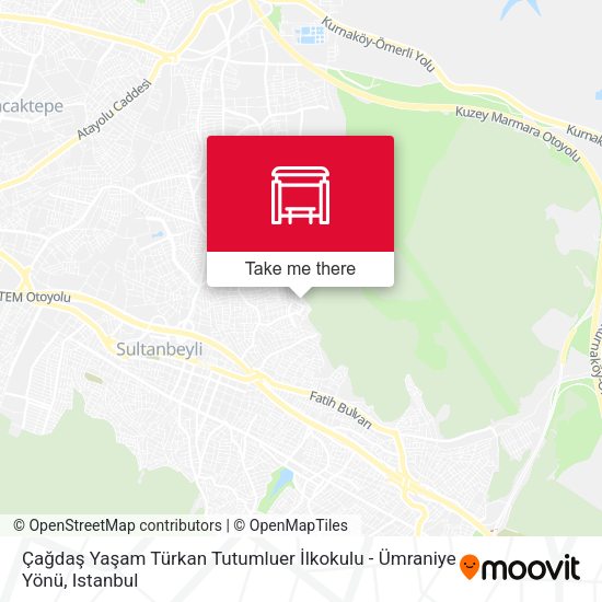Çağdaş Yaşam Türkan Tutumluer İlkokulu - Ümraniye Yönü map