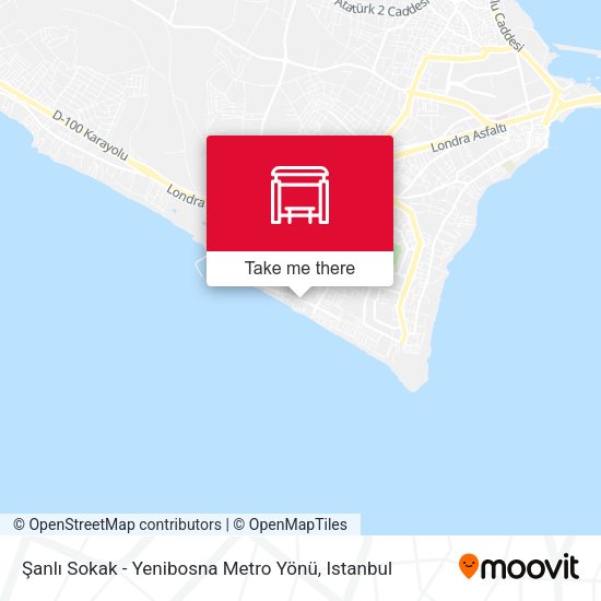 Şanlı Sokak - Yenibosna Metro Yönü map