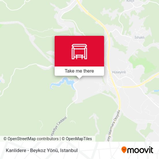 Kanlidere - Beykoz Yönü map