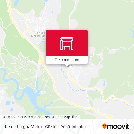 Kemerburgaz Metro - Göktürk Yönü map