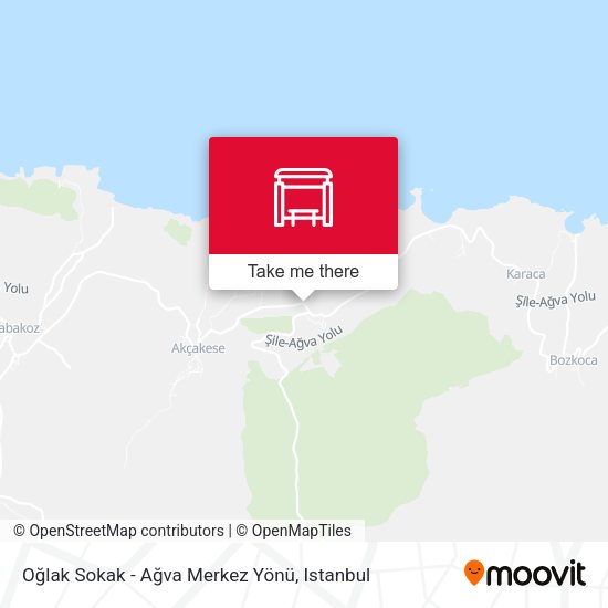 Oğlak Sokak - Ağva Merkez Yönü map