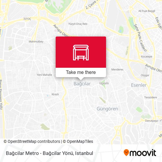 Bağcilar Metro - Bağcilar Yönü map