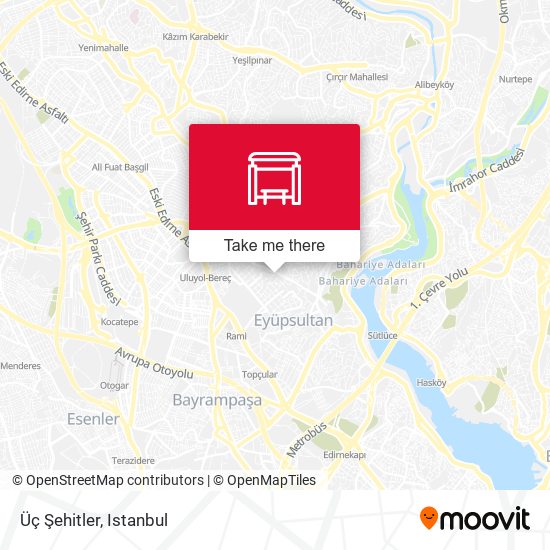 Üç Şehitler map