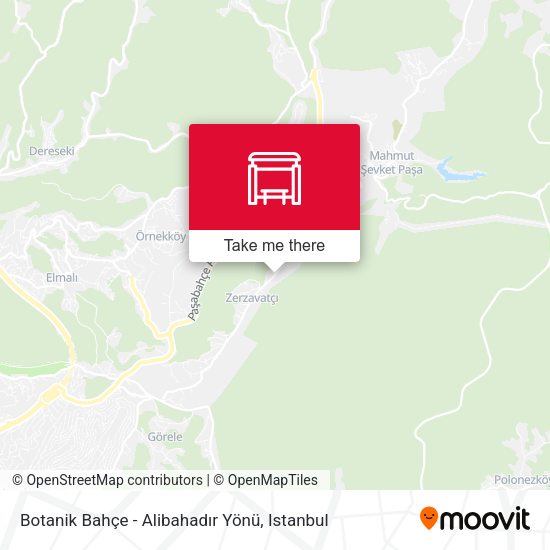 Botanik Bahçe - Alibahadır Yönü map