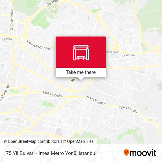 75.Yil Bulvari - İmes Metro Yönü map